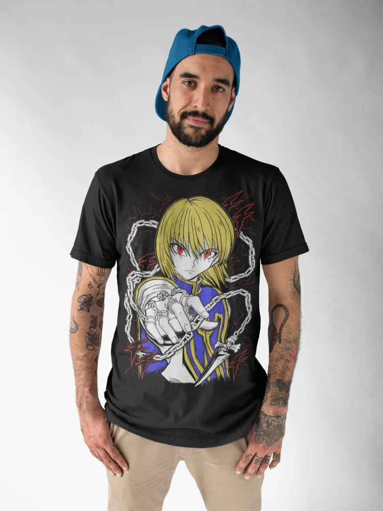 Kurapika T-shirt Hisoka Gon Hunter x Hunter Manga HXH Anime Gift Shirt All Size