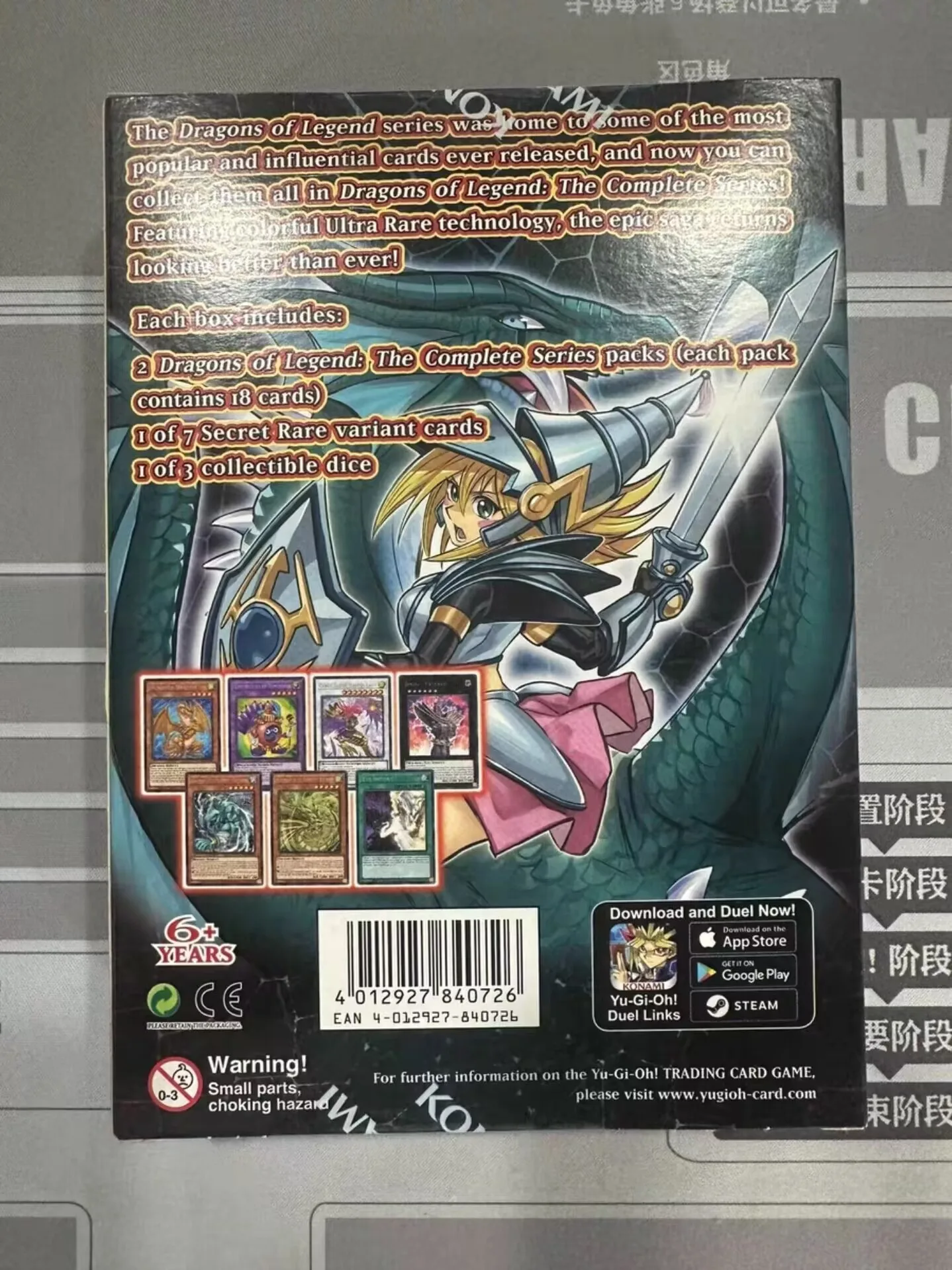 Yugioh Konami Duell Monster Drachen Legende die komplette Serie Englisch Sammlung versiegelte Booster Box