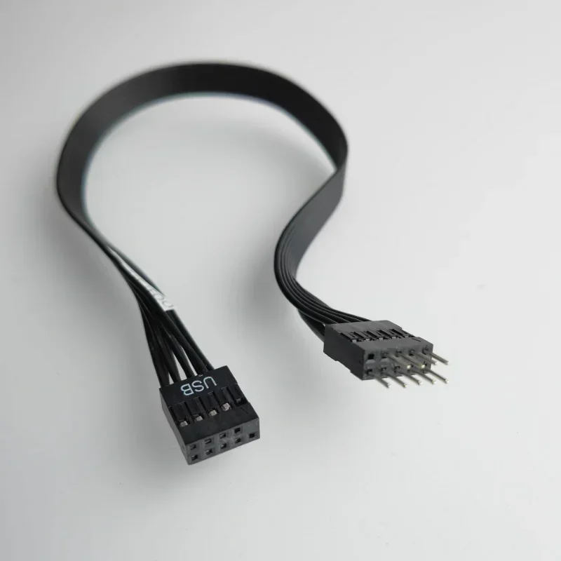 9-PIN USB2.0 Computer Motherboard Extension Cable 9PIN Male To Female Header Internal Port USB Data Cord 24AWG 30cm