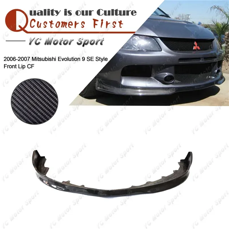 Autozubehör Carbonfaser SE Style Frontlippe passend für 2006-2007 Mitsubishi Evolution EVO 9 Frontlippe Frontsplitter