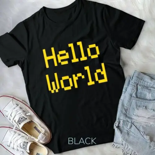 Hello World T-Shirt , Coding Programming Tee Shirt Unisex T-shirt