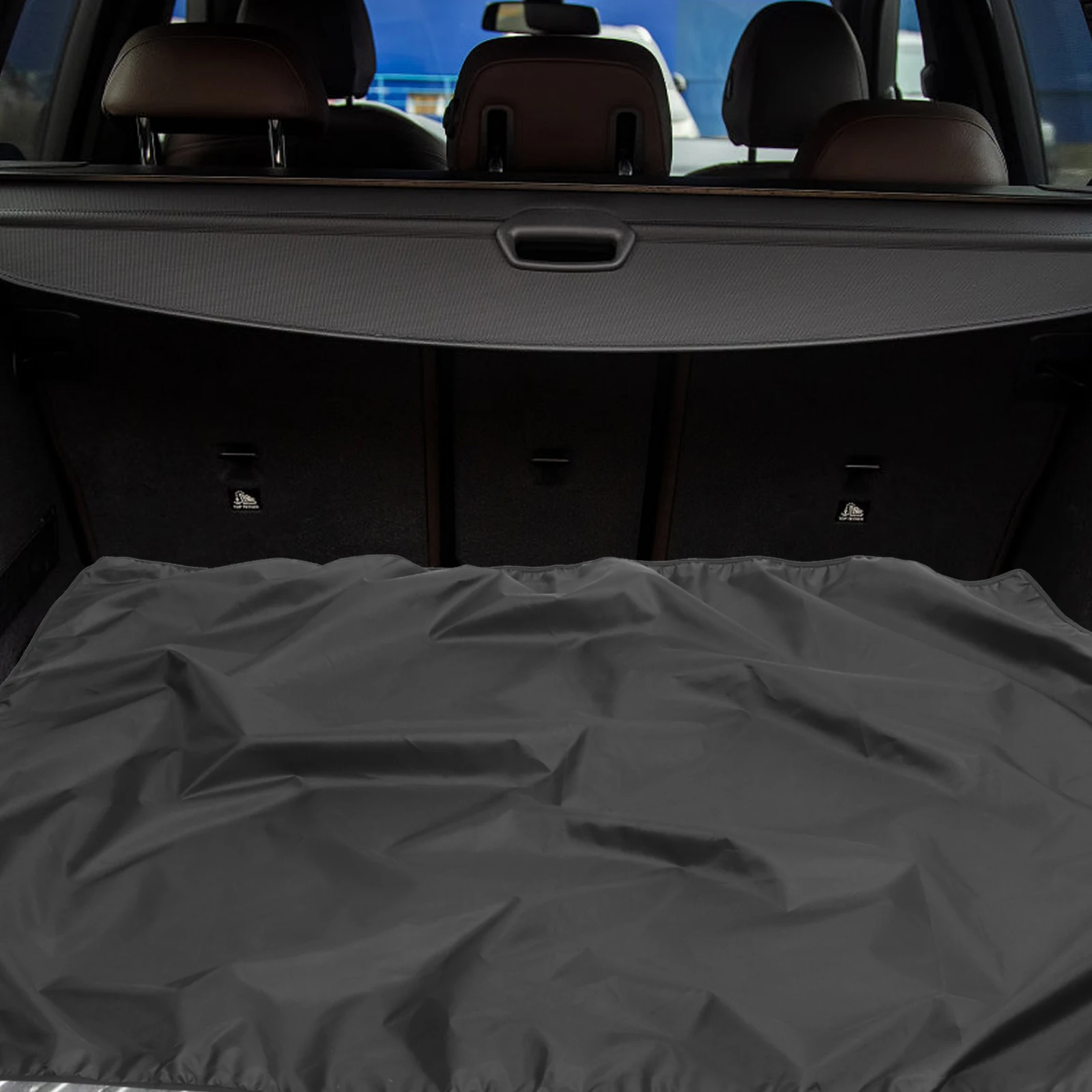 

1pc Black Single Mat Car Trunk Liner Waterproof No Slip Easy to Cut for Most Vehicles Keep Single-Layer Trunk Mat Car Clean