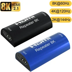 8k Repeater 30M 8K @ 60Hz 4K @ 120 HDMI wzmacniacz wzmacniacz sygnału przedłużacz do przewodów Adapter Hdmi 2.1 HDR 3D konwerter wideo