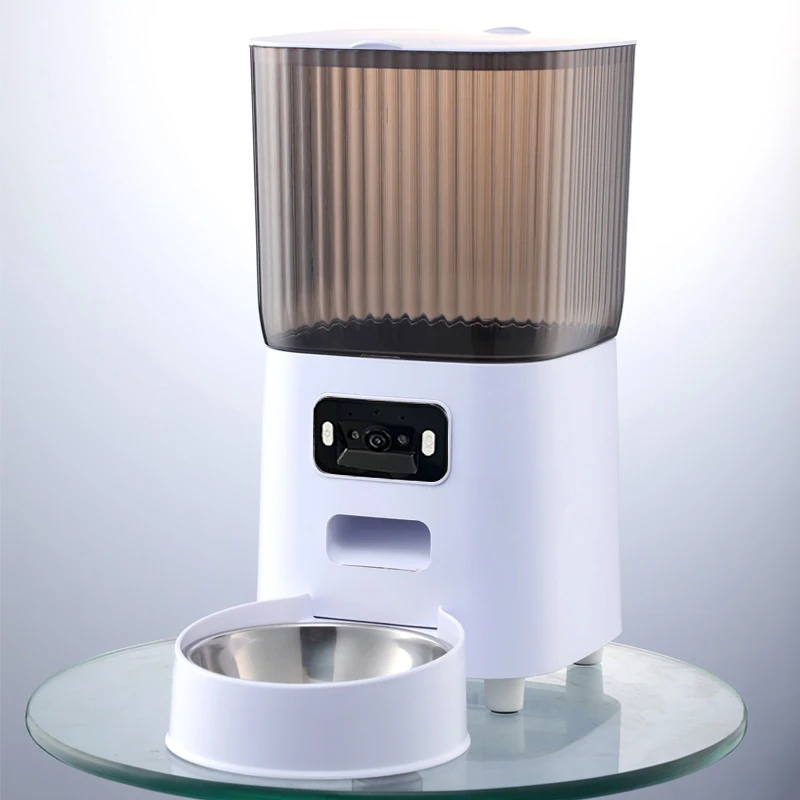 5L Dubbele Kommen Slimme Automatische Kat Feeder Met Camera Kat Droog Voedsel Video Dispenser Huisdier Smart Voice Recorder Auto Feeder voor Hond