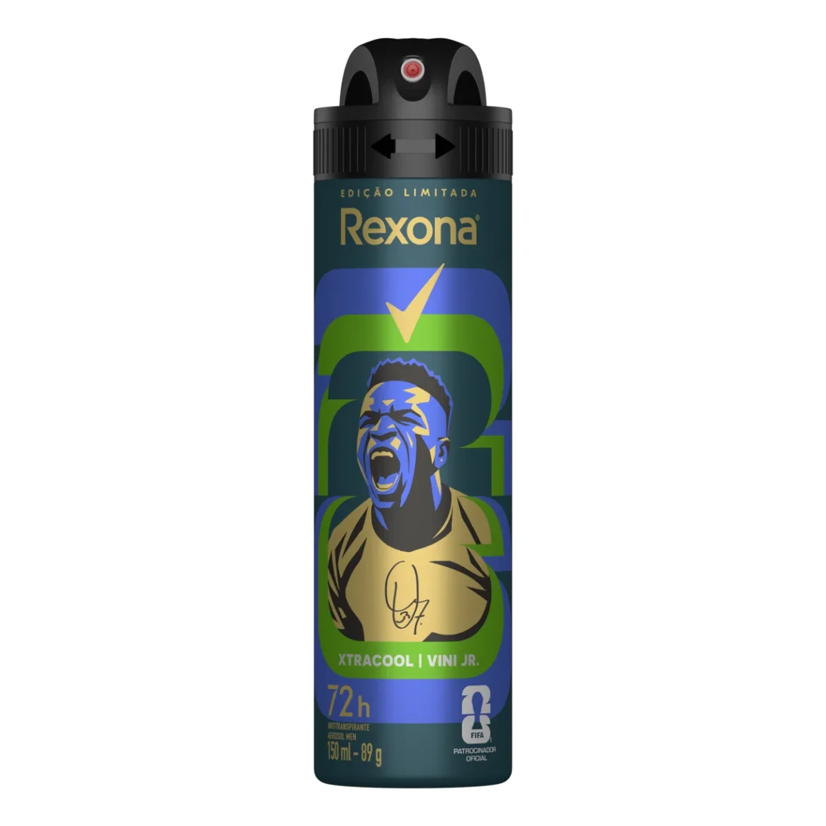 Desodorante Antitranspirante en Aerosol Rexona para Hombre, 150 ml, 72 h, V8 Active Xtracool Invisible Original, Envío Rápido