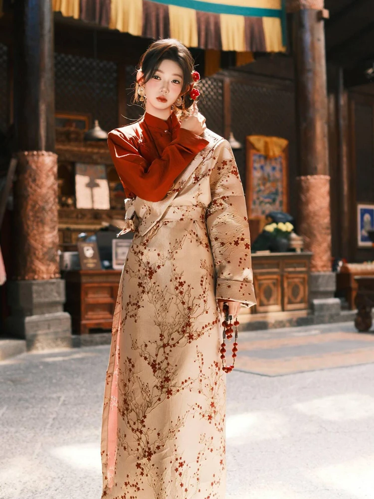 Novo Estilo de Traje Tibetano  - Ethnic Fashion Shoot avaliação e preço