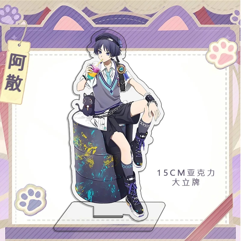 Scaramouche Figures Acrylic Stand Fashion Anime Action Figure Accessories Collection Kids Figure Toys Gift Yuan Shen friend gift