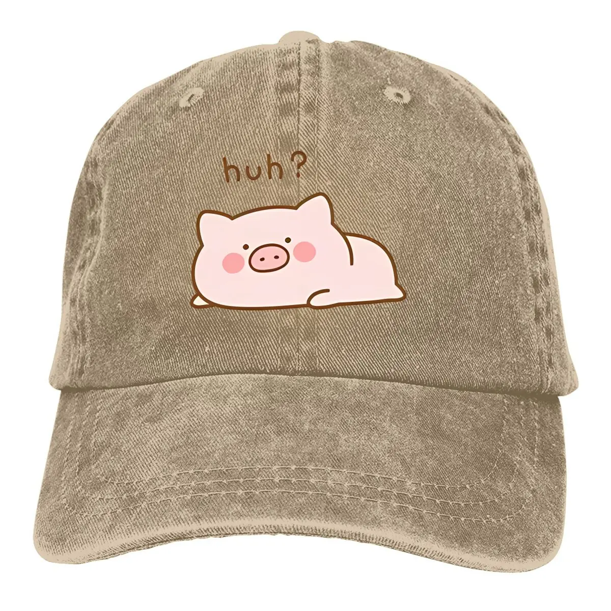 Huh Baseball Caps Peaked Cap Pig Emoticon Sun Shade Hats for Men Women