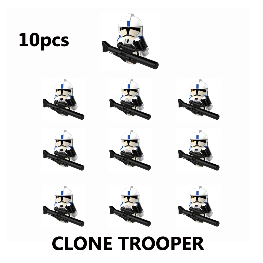 10pcs/set building Blocks Clone Trooper Dark Troopers mini action toy Rebel Pilot 501st Legion Coruscant Guards view 5