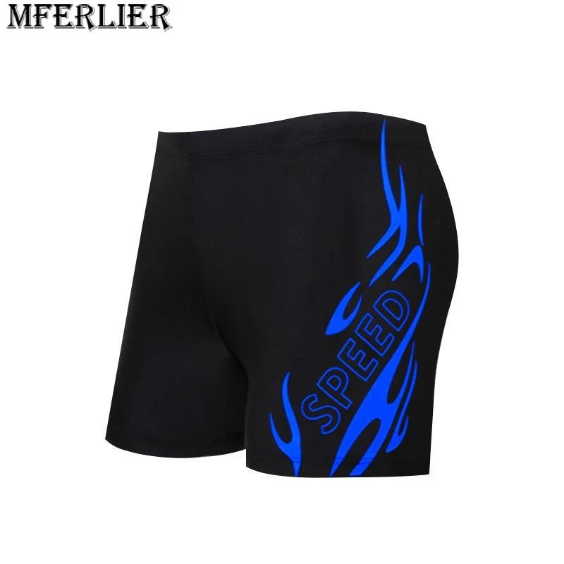 

summer men swimming shorts letter Geometric Elastic Stretched plus size swimming trunks Breathable beach boxer Hawaii shorts