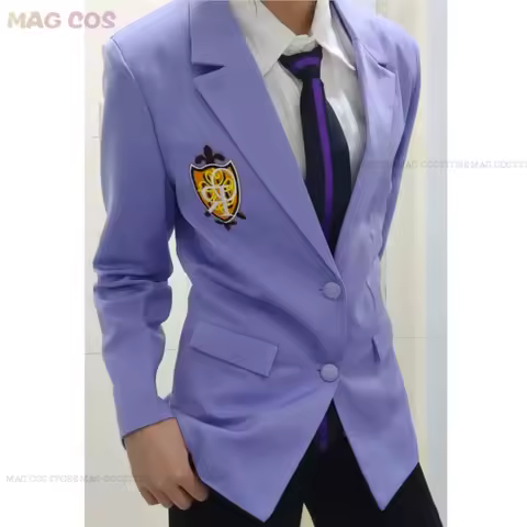 Anime Oruna High School Host Cos Fujioka Haruhi Cosplay Costume Wig Man Woman Adult Halloween Party Outfits Wig Shirt Coat Pants