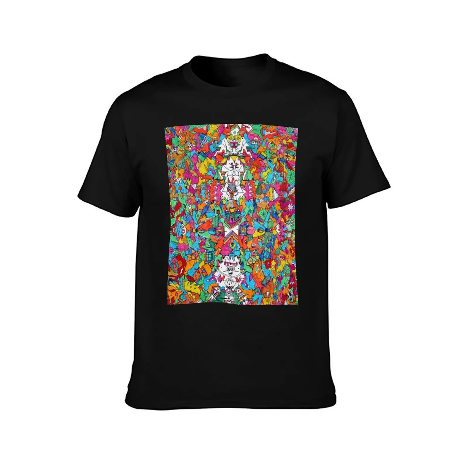 Stratospherical Inharmoniousness - Stream of Consciousness Series T-Shirt Basic Plain Tee for Spring and Summer T-Shirt