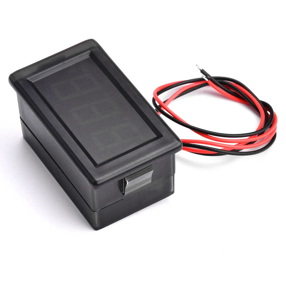 1 шт. водонепроницаемый двухпроводной DC5V-120V DC цифровой вольтметр 0,56 дюйма головка напряжения для 5 В 120 В электромобилей мотоциклы лодки