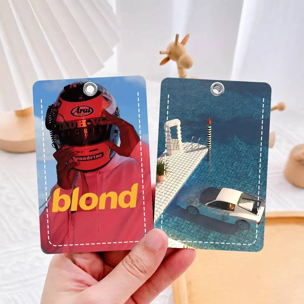 

Современный кожаный картхолдер с принтом альбома Frank Ocean Blond и брелоком для ключей, надежный держатель для проездных на автобус и метро