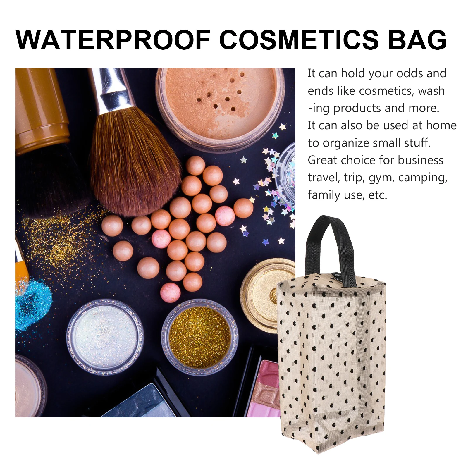 

Bag Toiletry Portable Mesh Pouch Lightweight Travel Outdoor ganizer Storage For Women Makeup Pouch Gifts