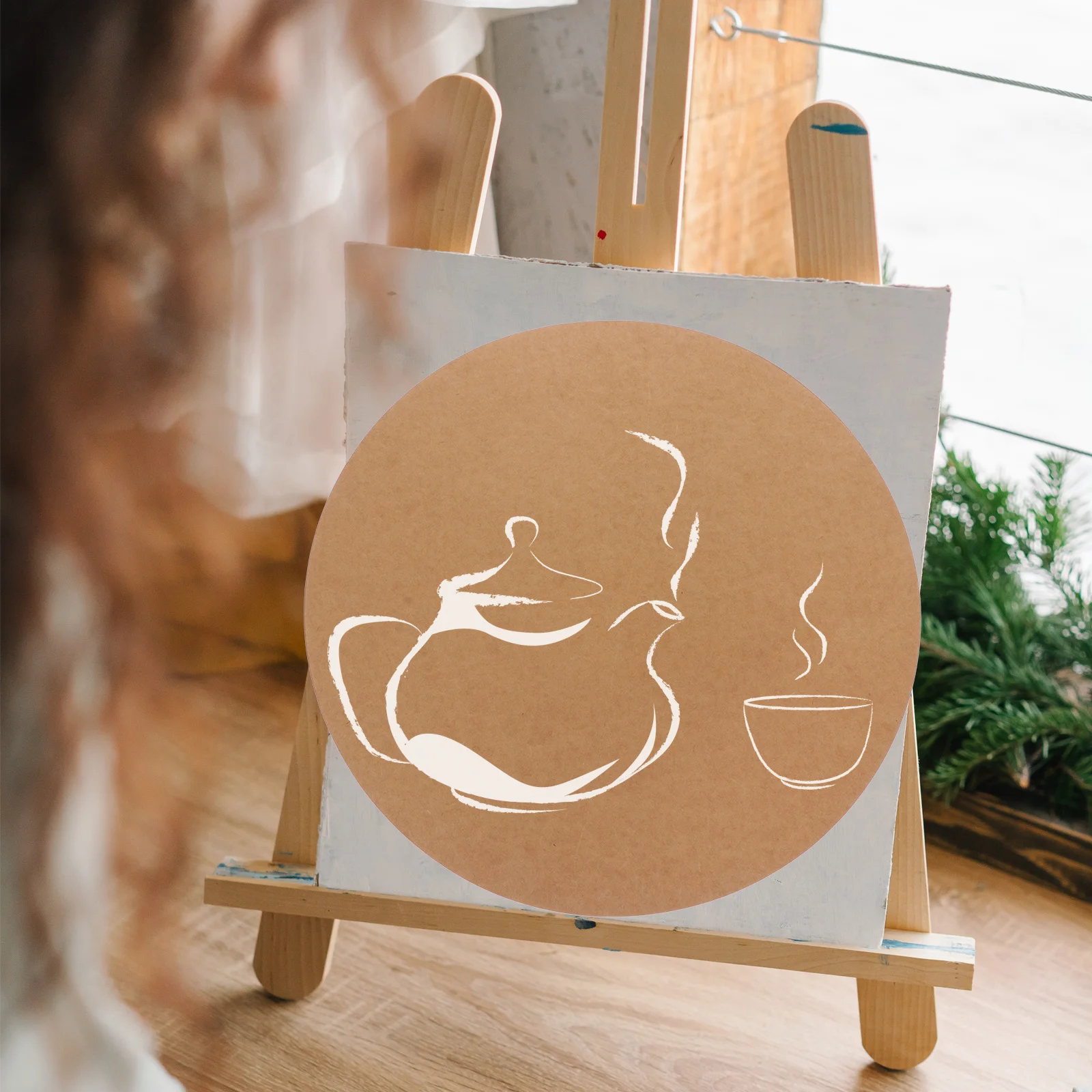 20 Pcs Decoration Painting Drawing Paper Craft Cardboard Hardboards DIY Decorations Graffiti Round Party Supplies