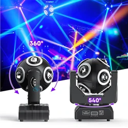 LED Moving Head 150W RGB With Golden Halo Football Light 360° Infinite Rotation Beam Strobe Light DMX512 For DJ Disco Party