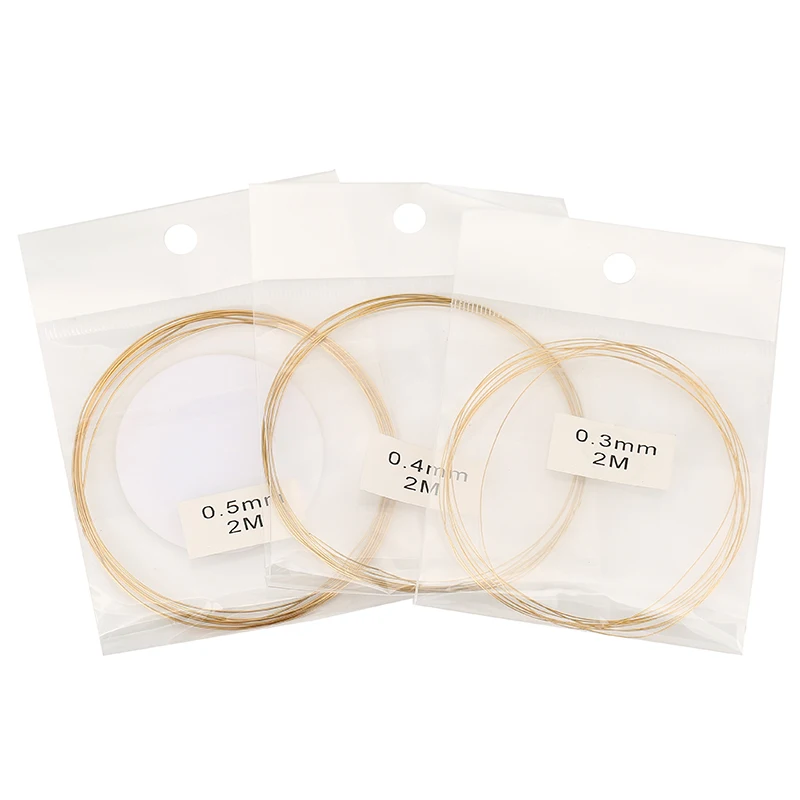 2meters Stainless Steel 0.3 0.4 0.5 mm Beading Wire Necklace Line Thread Cord Never Fade Strong Bracelet String Jewelry Making