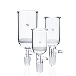 30-2000ml 실험실 유리 부 흐너 필터 깔때기, 소결 깔때기 G1-G5 거친 필터 선택 1 개