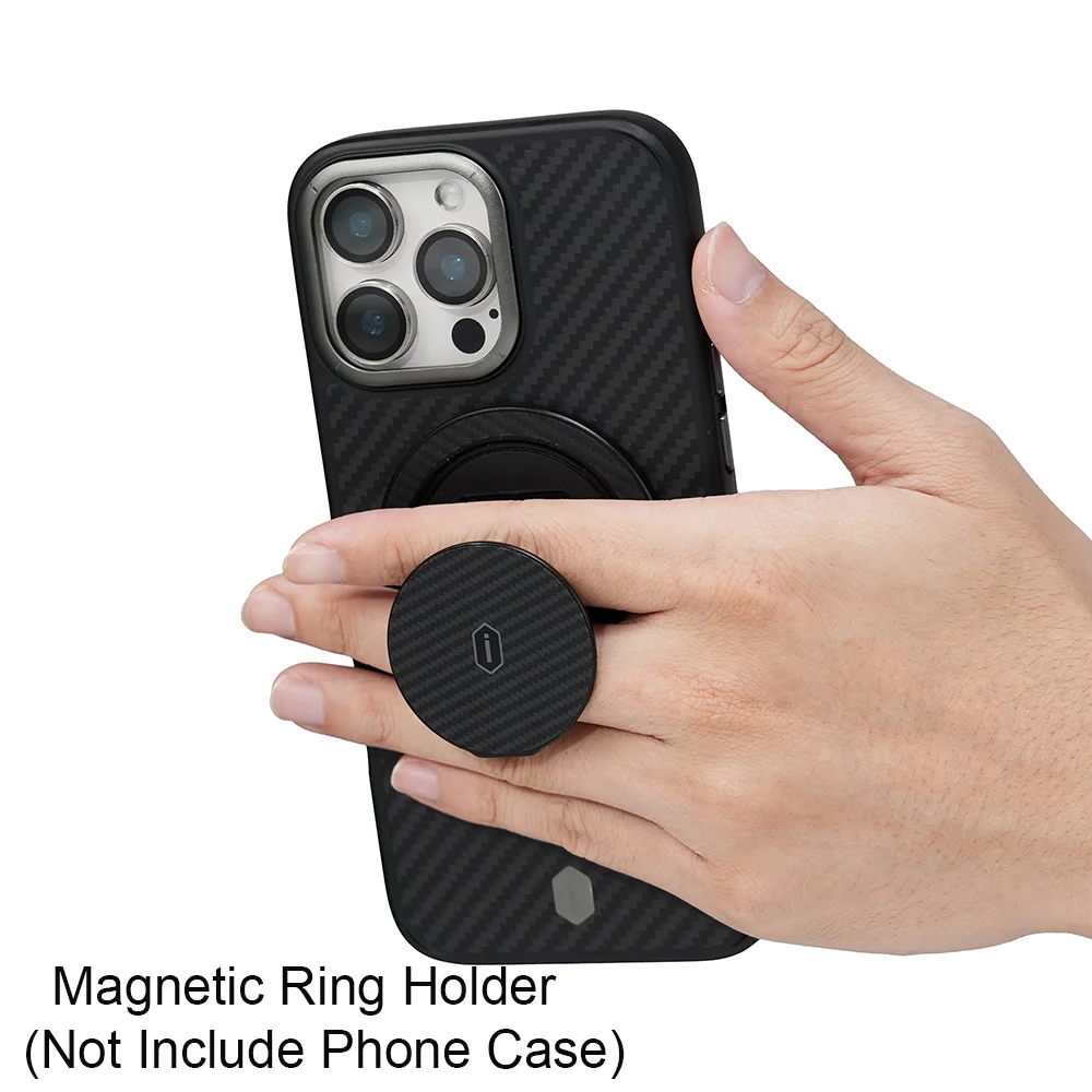 WiWU – magnetyczny uchwyt z włókna aramidowego do iPhone 17 Pro Max, obrotowy o 360 stopni. ° Obracany uchwyt na telefon komórkowy do iPhone 16 i 15. — zdjęcie produktu 2
