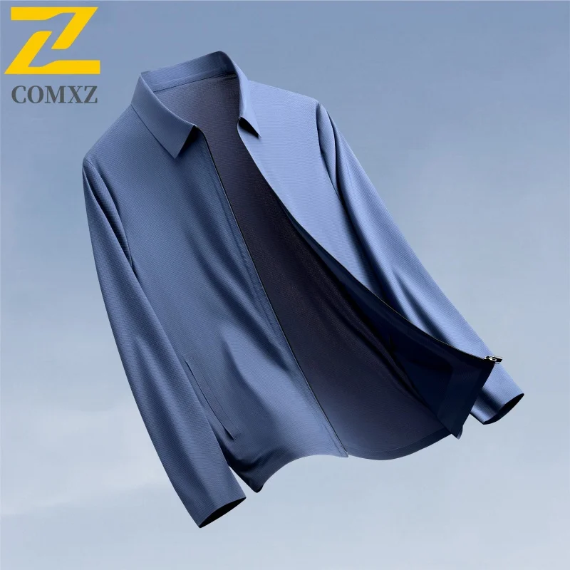 

COMXZ Men Jacket Lightweight Breathable Stylish Windproof Office Business Coat Outdoor Golf Travel High Fashion Jacket Autumn