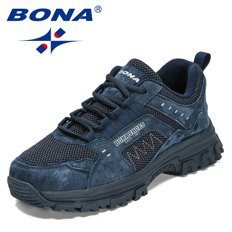 BONA 2024 New Designers  Wear resistance and skid resistance Hiking Shoes Trekking Sneakers Men Shoes Man Caravan shoes Walking