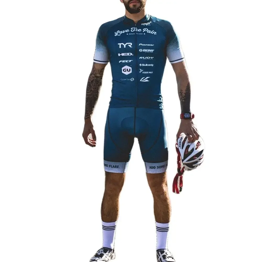 

2022 Love The Pain men summer cycling jersey set bib 9D bike Shorts set mtb Road cycling quick dry pro shirts Maillot ciclismo