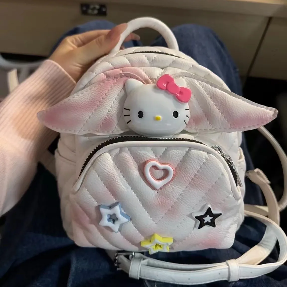 Sanrio Hello Kitty Backpack for Women, Cartoon Anime Backpack, Cute Waterproof Backpacks, Stitch Students Bag for Kids and Girls