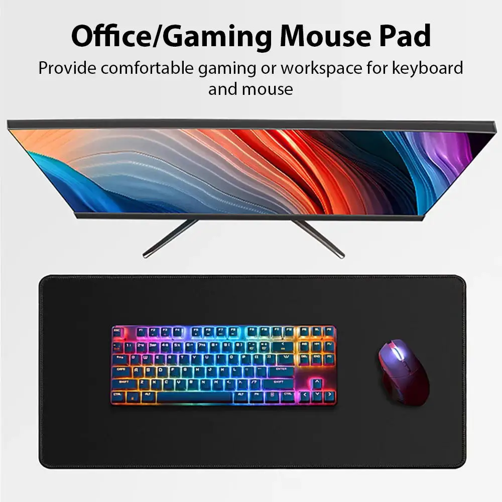 Roronoa Zoro One Piece Anime Black Mouse Pad HD Printing Gaming Mousepad PC Keyboard Carpet Non-Slip Office Non-slip Desk Mat