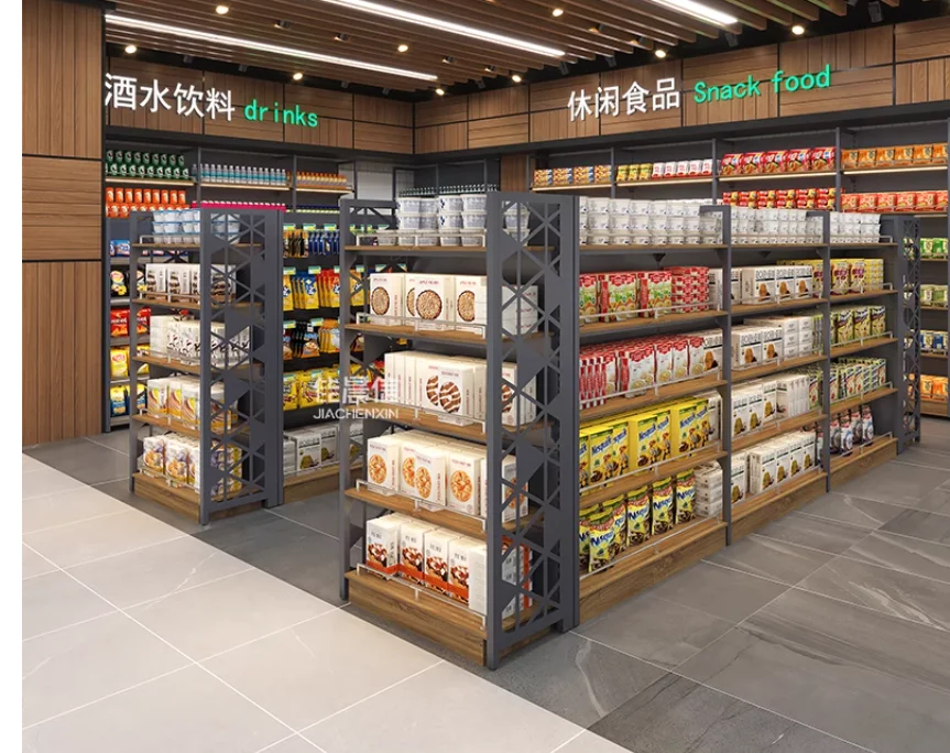 Supermarket shelves display shelves convenience store containers storage shelves supermarket furniture multi-layer single-sided