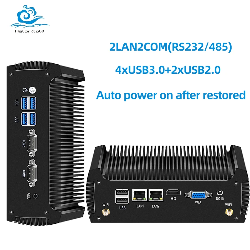 

Мини-ПК Intel Core i5-8250U Barebone Kit DDR4 Поддержка Linux Wi-Fi Компьютер для промышленного применения с 4xUSB3.0 2xGbE LAN 2xRS232/485