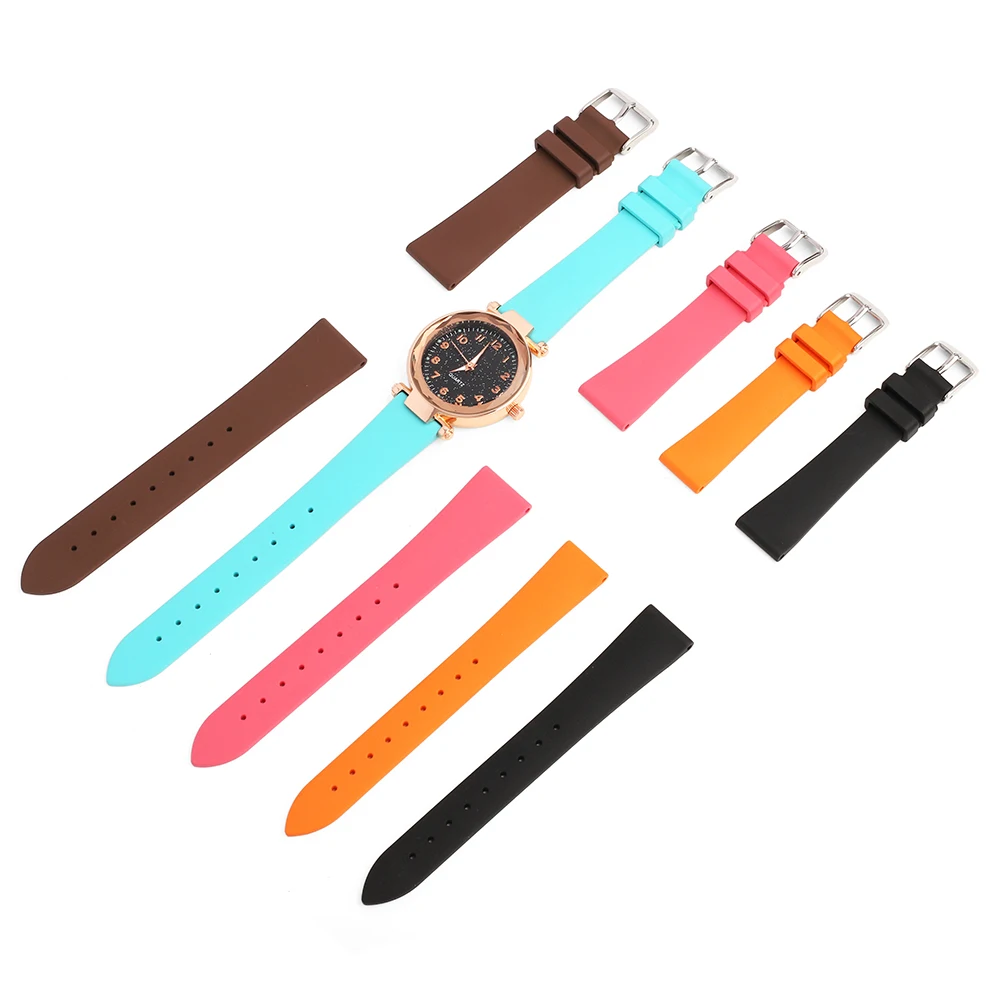 14mm 15mm 16mm 17mm 18mm Fluorine Rubber Watch Band Accessories Sport Waterproof Black Coffee Diving Bracelet Wrist Strap
