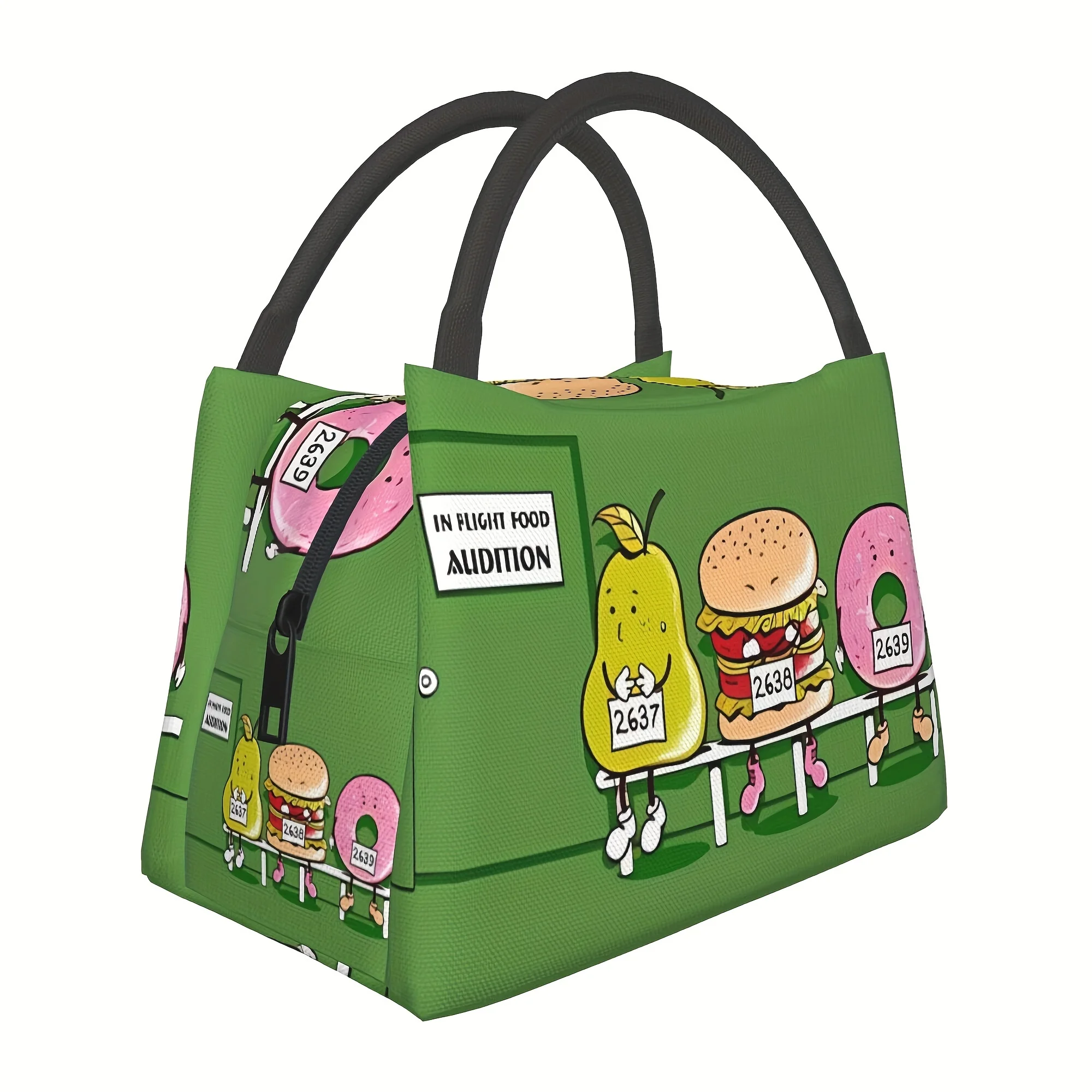 Cartoon Parody Pattern Insulated Lunch Bag for Camping Picnic Beach Suitable for Home Restaurant Office Birthday Gift