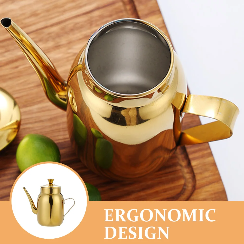 

300Ml Stainless Steel Oil Pot Soy Sauce Bottle Multi-Function Oil Vinegar Dispenser Kitchen Storage Container For Cooking