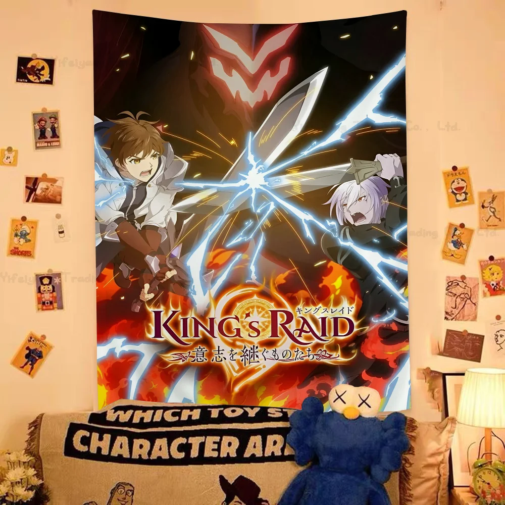 King's Raid Cartoon Tapestry For Living Room Home Dorm Decor INS Home Decor