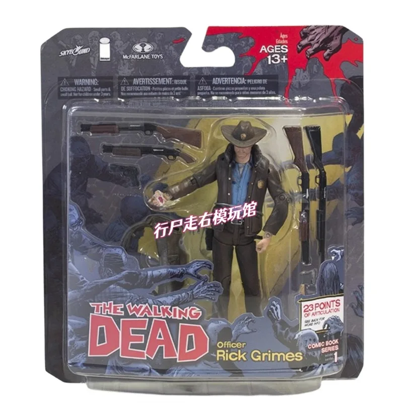 Auf Lager 4,5 Zoll Action figur Offizier Rick Grimes das wandelnde tote Anime Star Spielzeug puppe Sammlung Geschenk