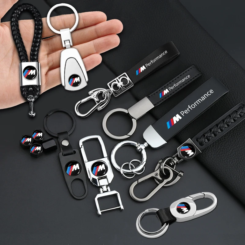 Leather Key Chain Car Keyring Pendant Keychain Decor Styling For BMW E34 E36 E60 E90 E46 E39 E70 F10 F20 F30 X5 X6 X1 M3 M5 M6