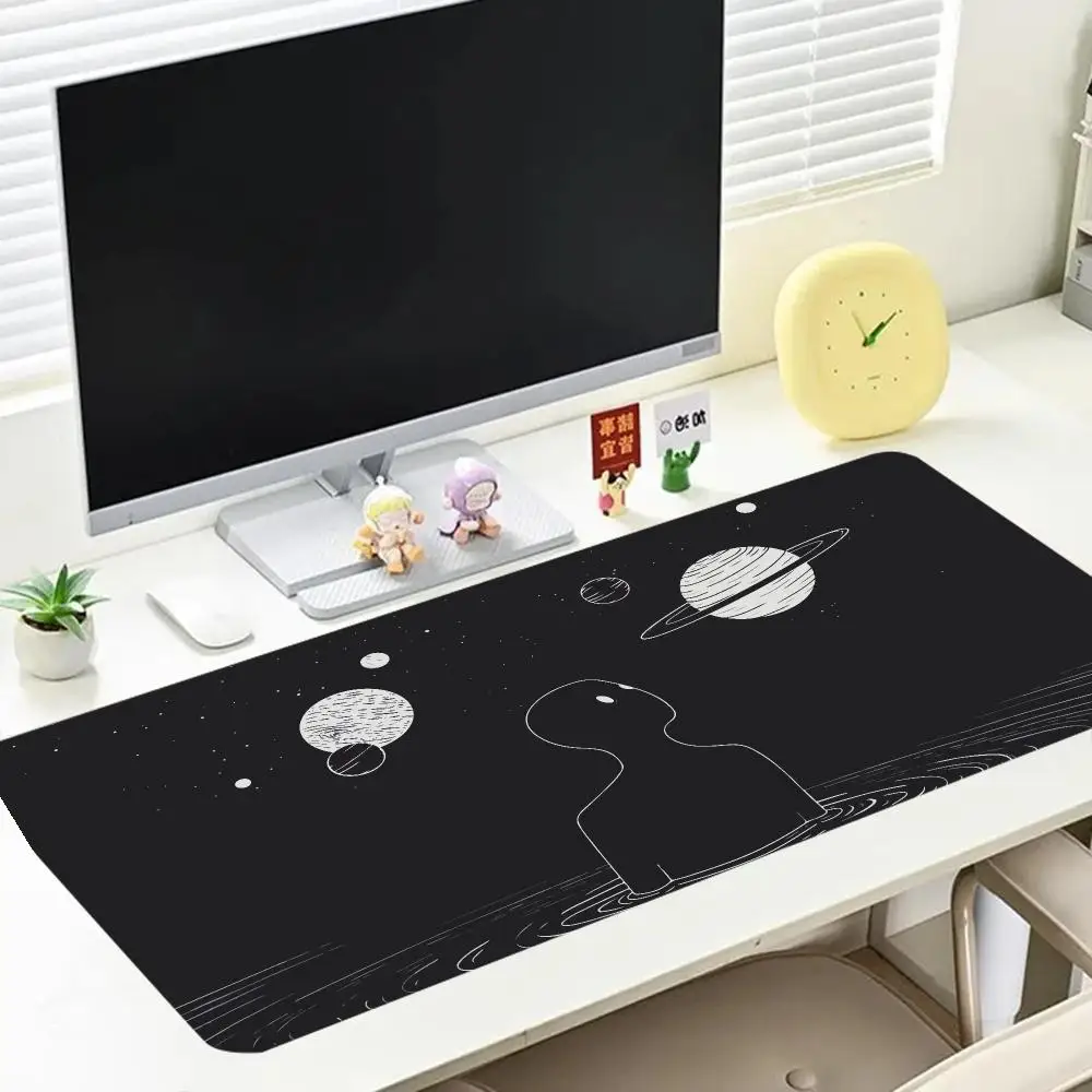 Cosmic Smooth Durable High Definition Print Planet Silhouette Anime Mouse Pads Playmat For All Kinds Desktop Gaming Activities
