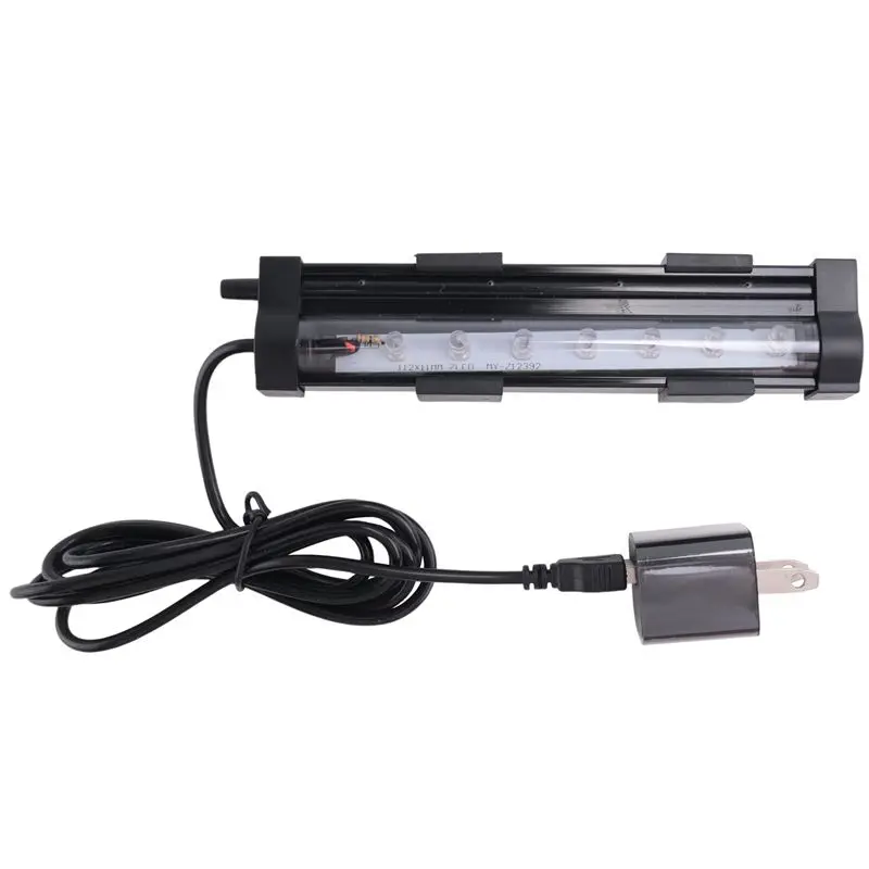 Waterproof LED Fish Tank Light Waterproof Aquarium Lights Multicolor Submersible Lamp(No Oxygen Pump)-US Plug-ABQU