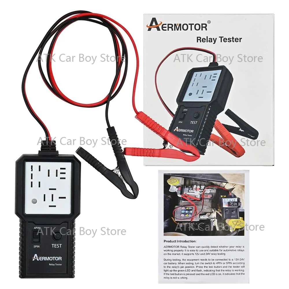 A-E-R automotive relay tester 12V-24V suitable for quickly detecting whether relay working properly market automotive relays