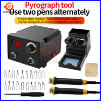 100W Woodburner Wood Burning Tool Kit Adjustable 300-700℃ Woodburning Pyrography Pen Machine Set Electric Soldering Iron