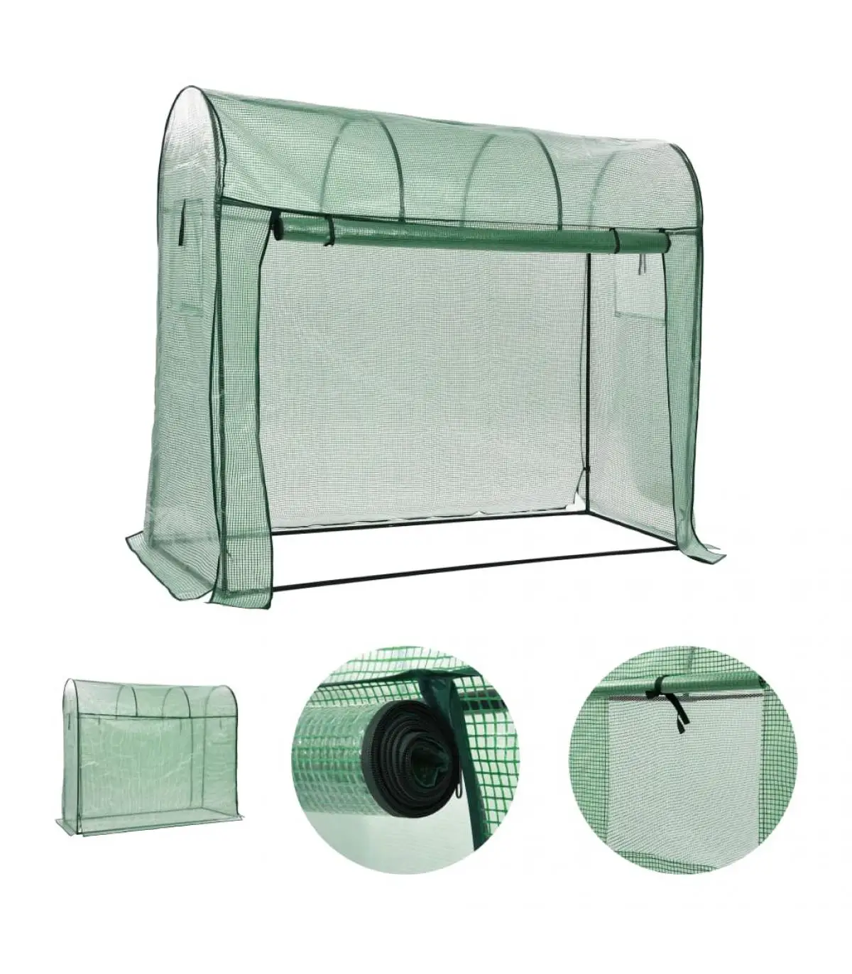 Greenhouses greenhouse with zipper door 200x80x170 cm