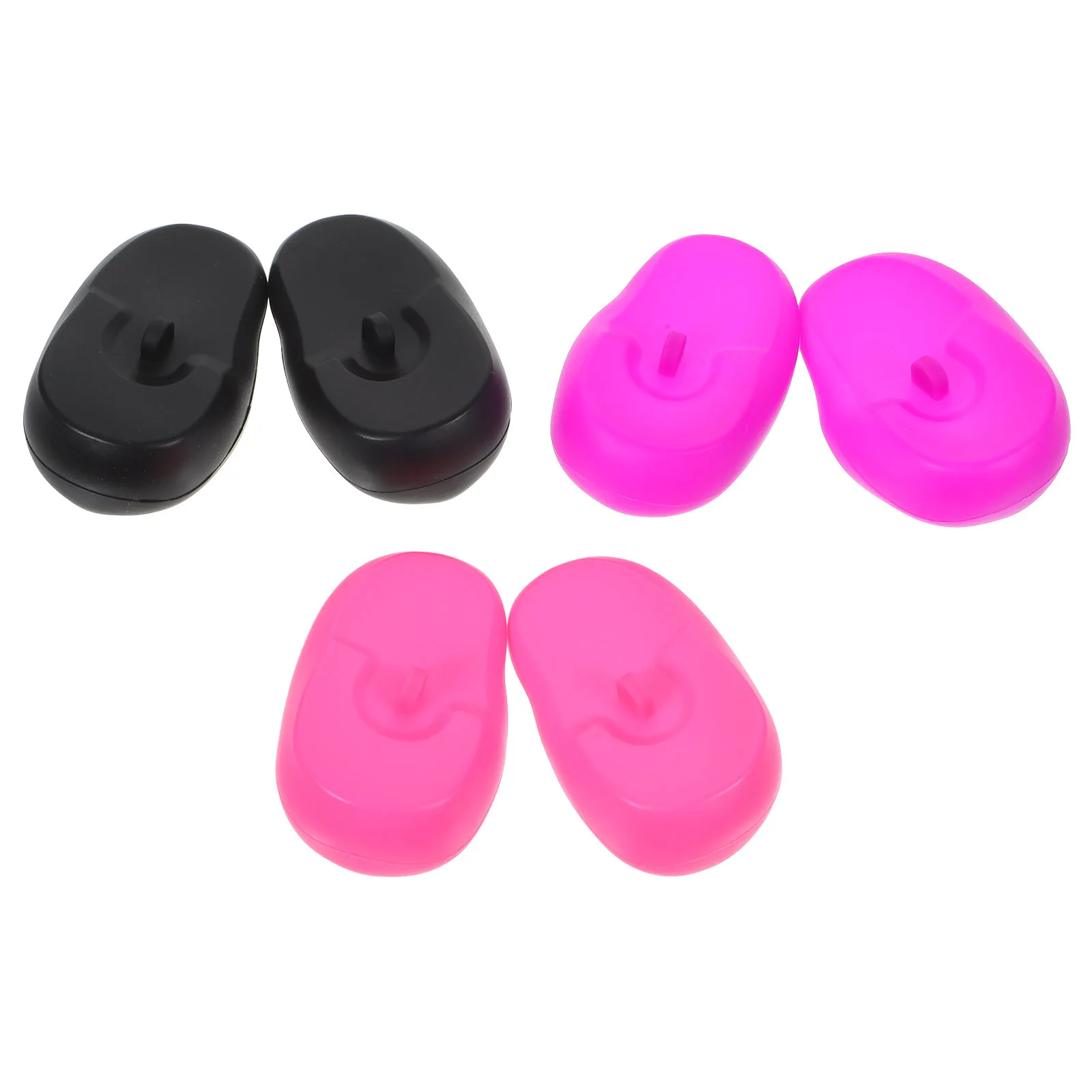 

3Pairs Universal Design Silicone Earmuffs Ear Cover for Hair Dyeing Salon Protection Ear Cover Silicone Earmuff