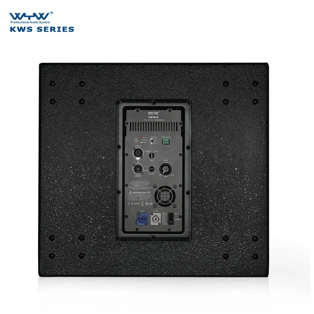 KW181S 1000-watt continuous Class D Outdoor Stage Linear Array Subwoofer Speaker