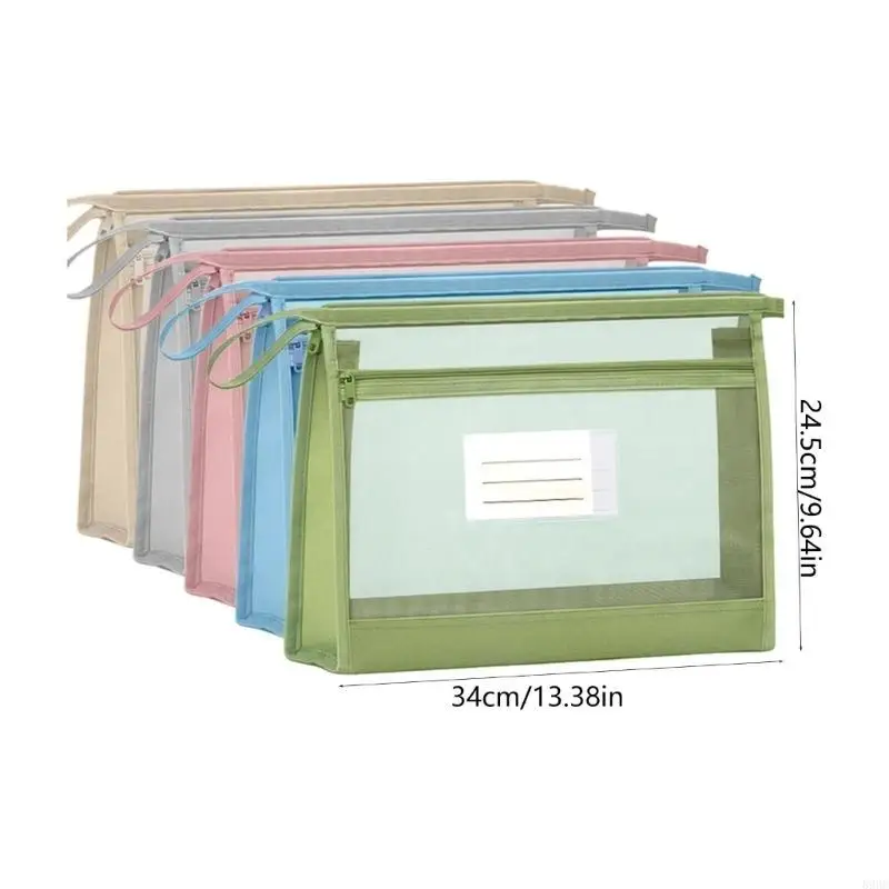 Carpetas archivos con vista clara, bolsas transporte para documentos, funda protectora archivos, materiales malla, 5