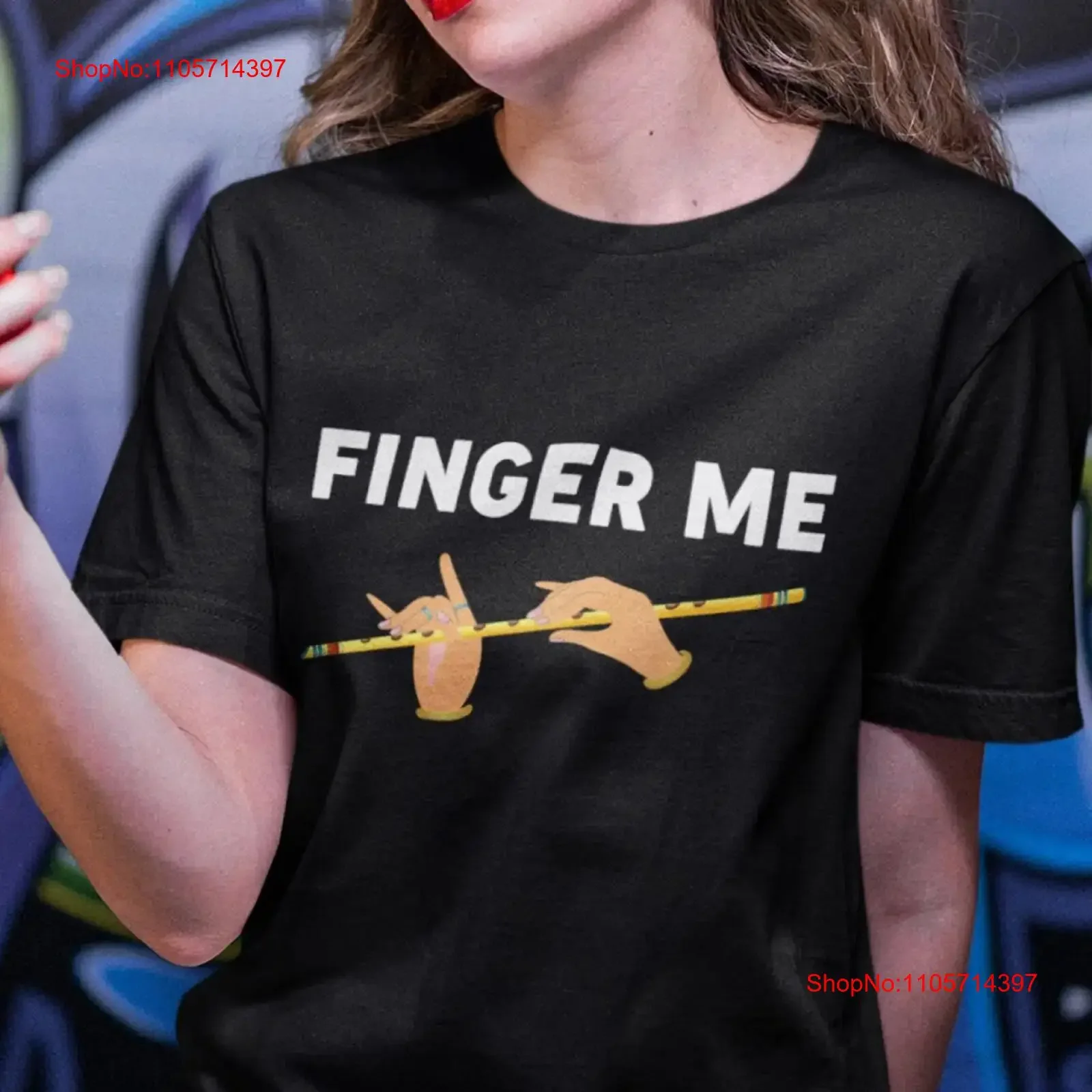 Funny T Shirt Finger Me Offensive Sarcastic Rude Ironic Inappropriate vintage Washed Stretched graphic Breathable Comfortable