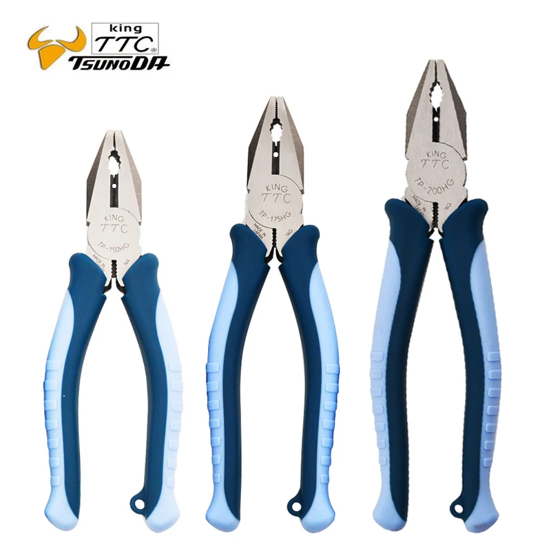 TSUNODA King TTC Combination Pliers Wire Cutter Diagonal Cutter Europe-typ Side Cutting Plier TP-150|TP-175|TP-200