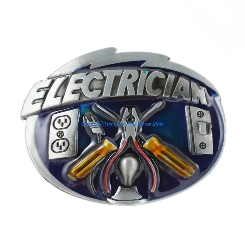 

E56A Creatively Relief Pattern Buckle Belt DIY Components Western Heavy Rock Metal Belt Buckle for Adult Unisex