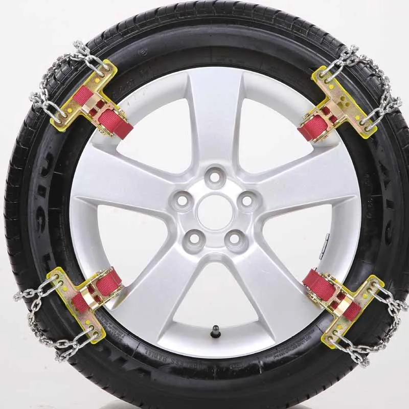 Winter Car Tire Snow Chain Manganese Steel Auto Anti-Skid Chain Ice Mud Tires Chain Adjustable Auto Wheel Tyre Belt For Cars