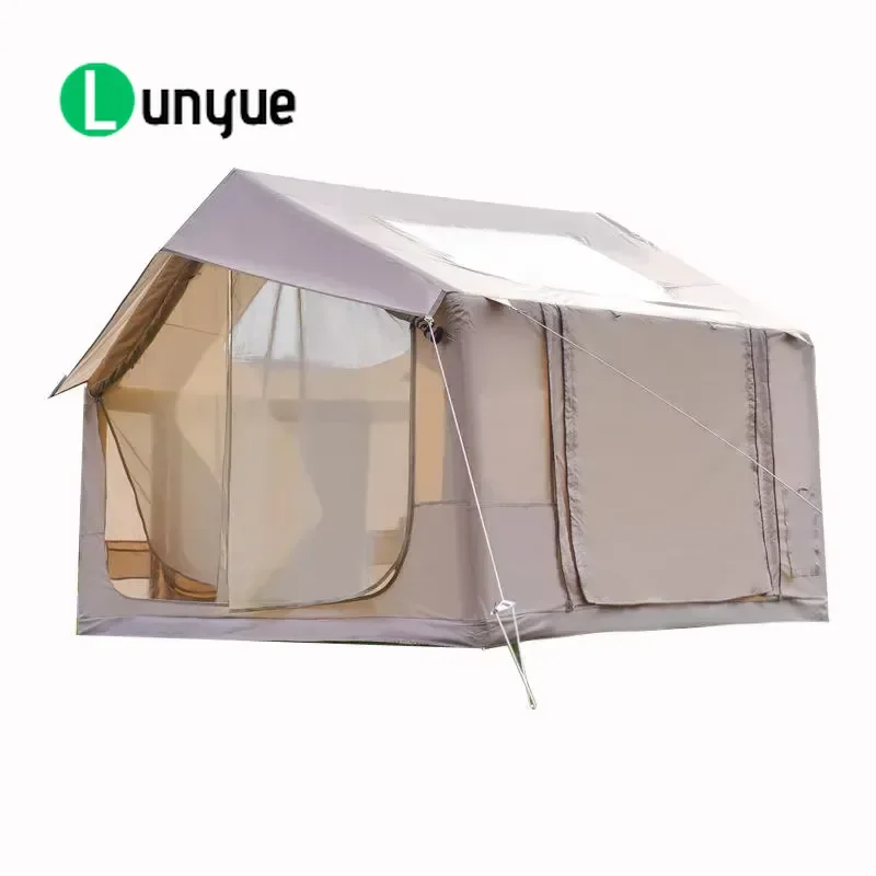 Lightweight Tool Free Assembly Inflatable Camping Tent Large Skylight Waterproof Awning For Family Outdoor Travel